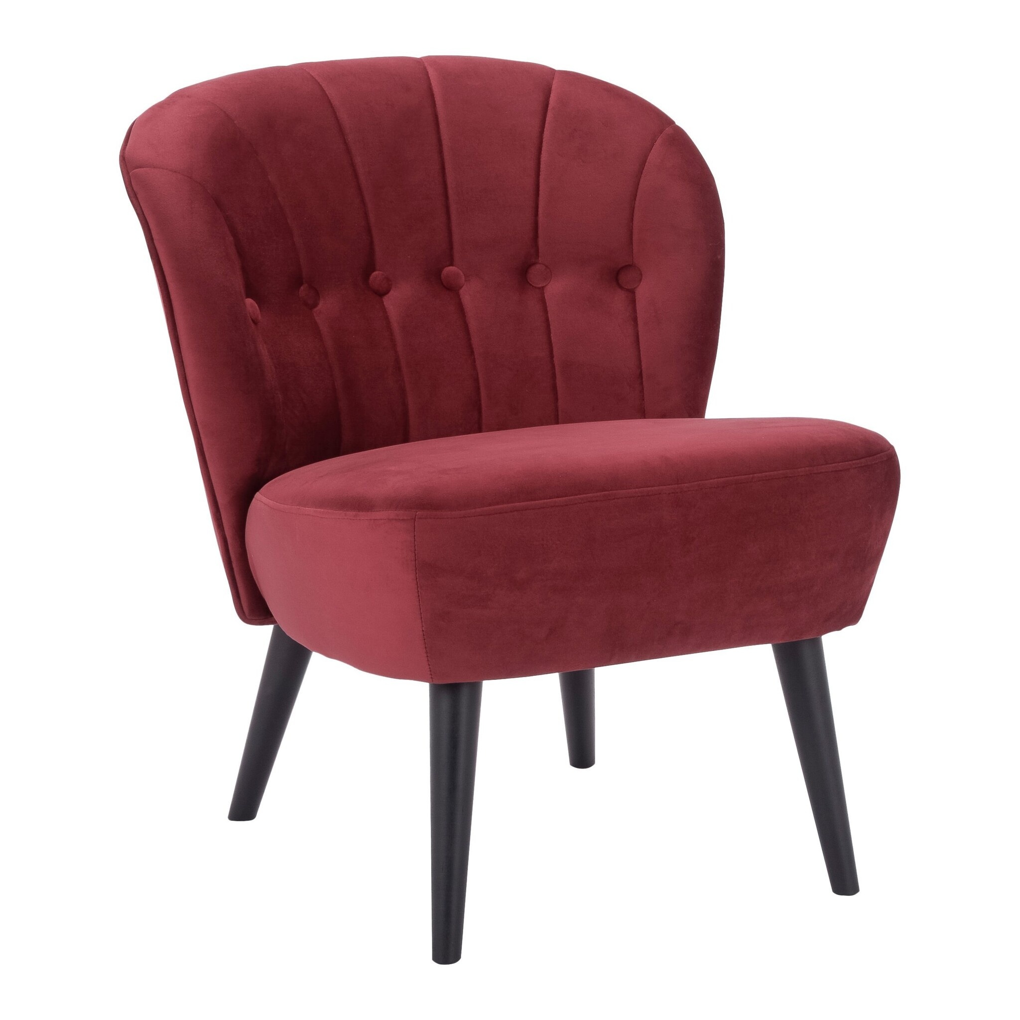 Fauteuil Moos - Max. 120 kg - 60 x 68 x 77 cm - Rouge / Bordeaux