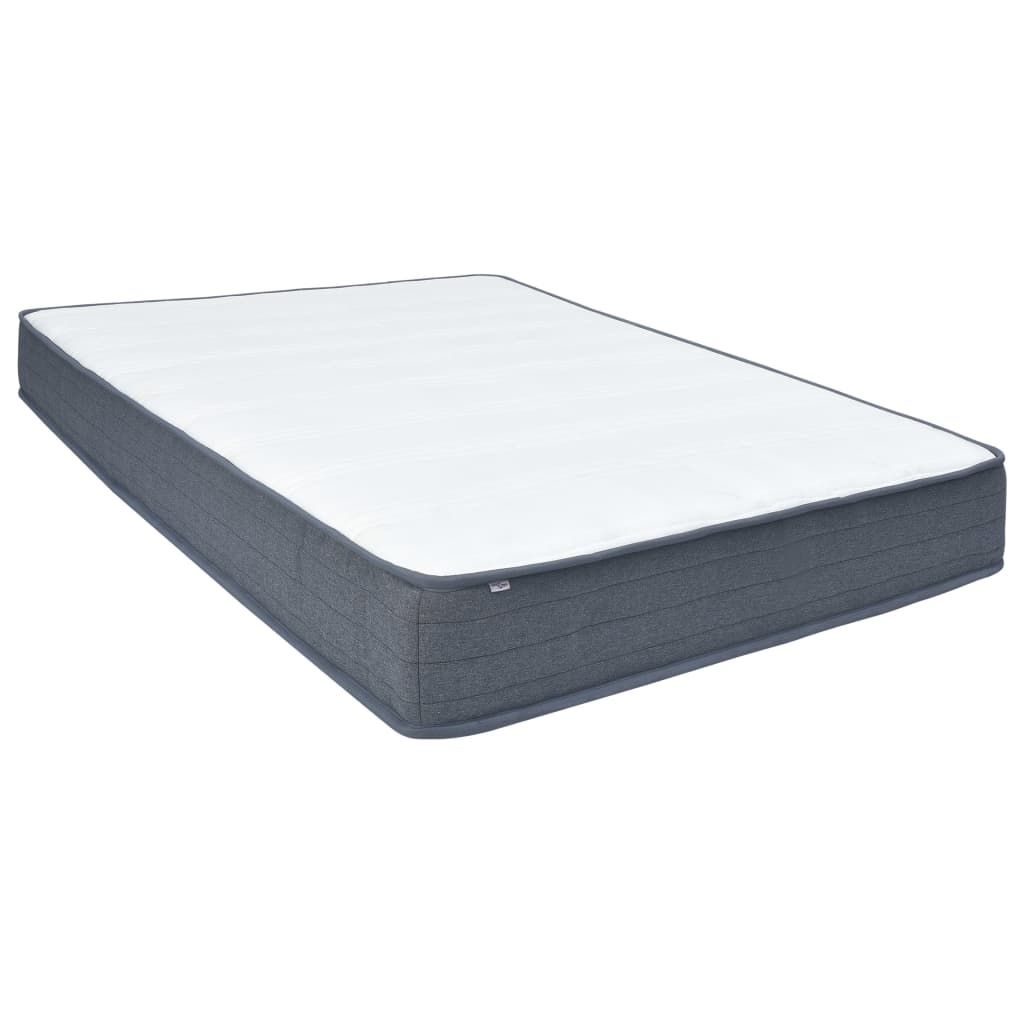 VidaXL Matelas sommier - blanc et gris foncé - 200 x 160 x 20 cm