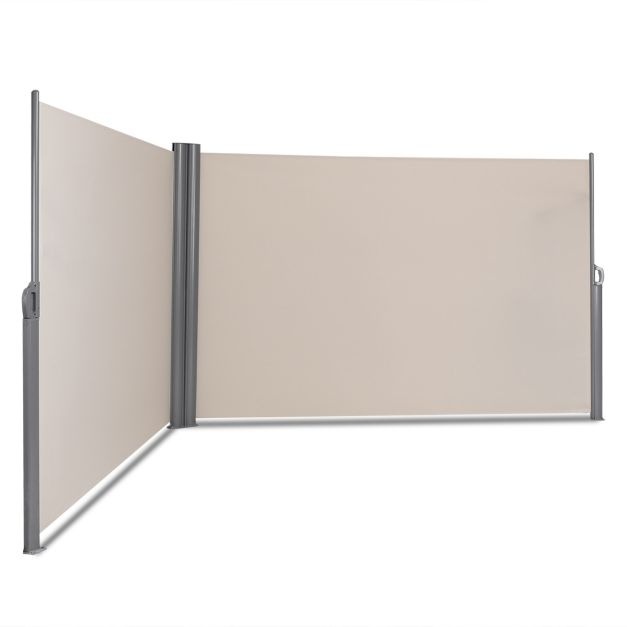 Parasol Coast - Rétractable - Pliable - Imperméable - 180cm x 600cm - Beige