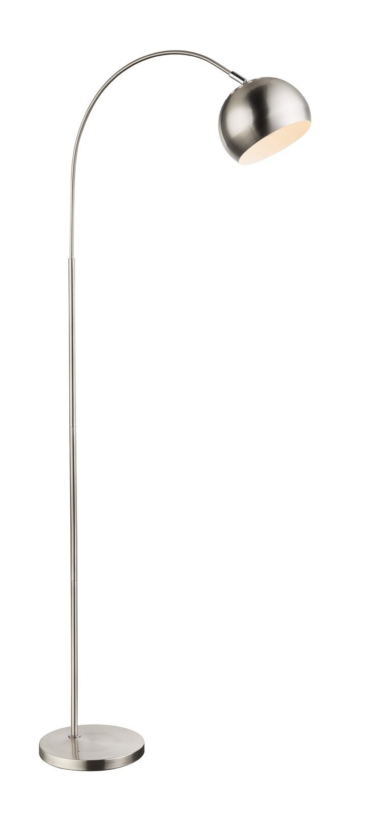 Lampadaire arqué Dempsey Nickel mat 150cm