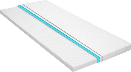 vidaXL - Matelas d'appoint - profil d'œuf - 6 - cm - mousse froide - 80x200 - cm