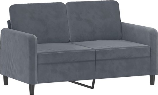 vidaXL - Canapé deux places - 120 - cm - velours - gris foncé