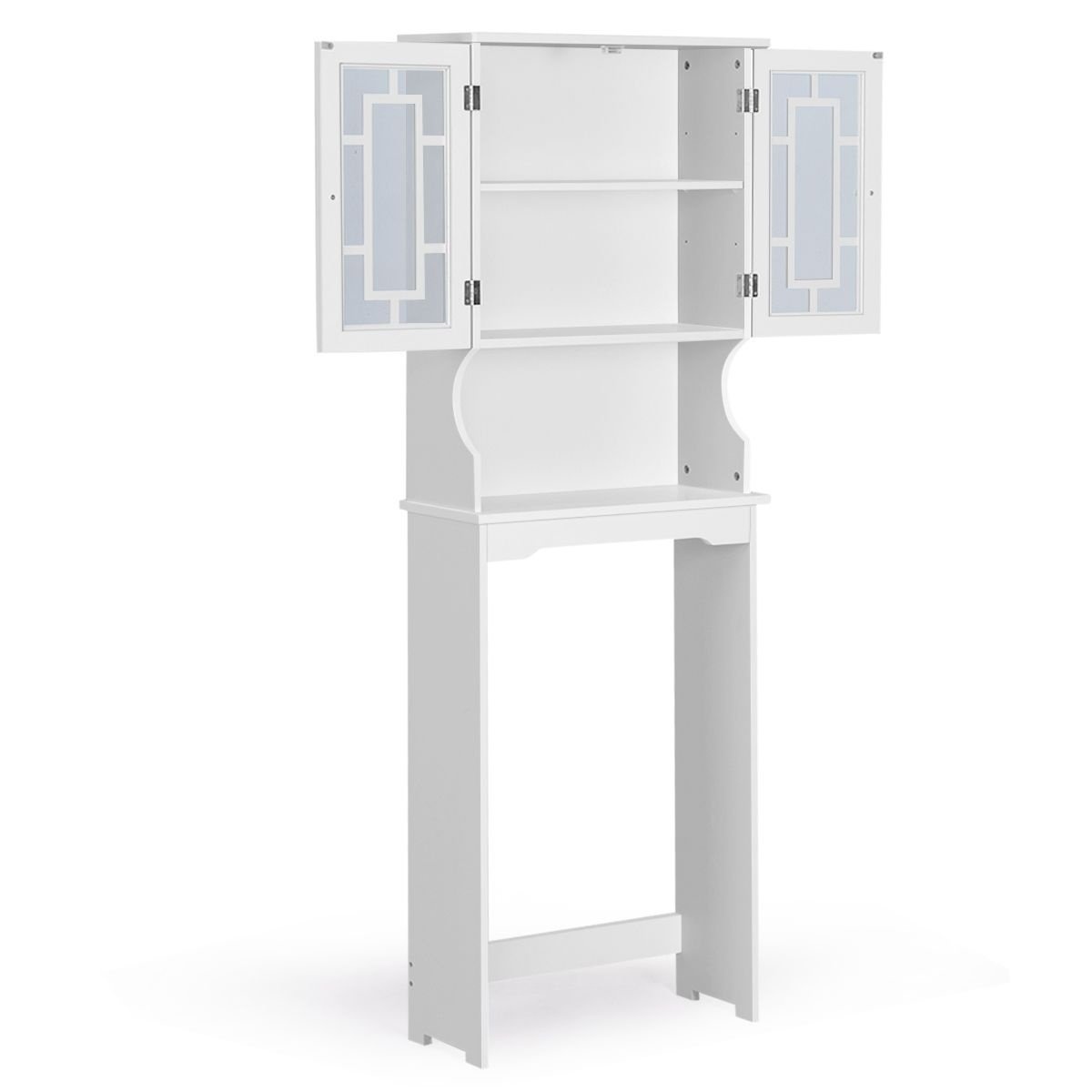 Armoire de toilette Coast étagère de salle de bain étagère de toilette étagère pour machines à laver armoire avec 3 étagères blanc 60 x 22 x 170.5 cm