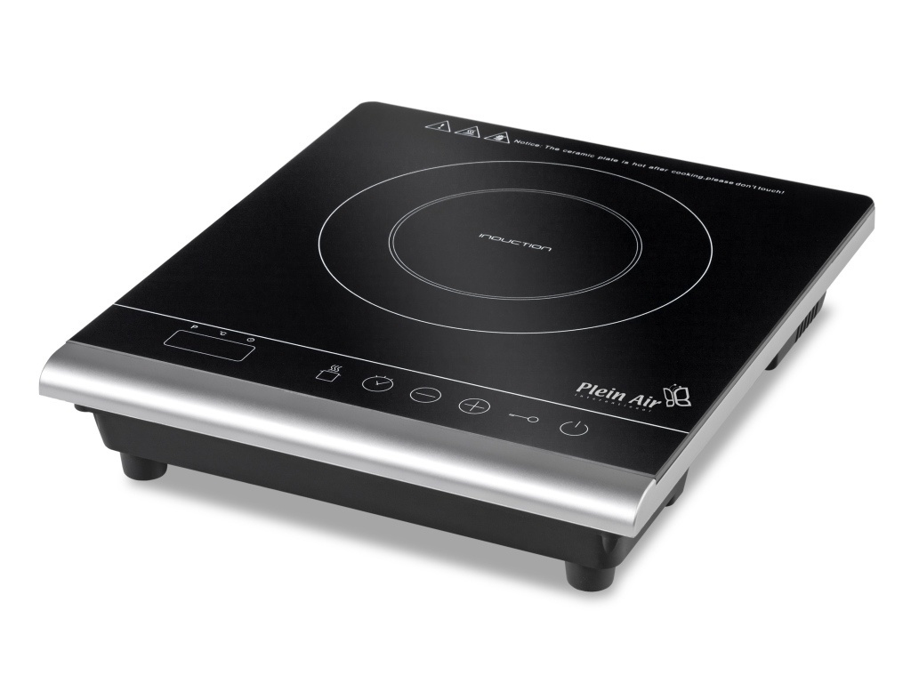 Table de cuisson à induction Valentina PAI 2000W brûleur simple - pour la maison ou le camping - 10 niveaux de puissance