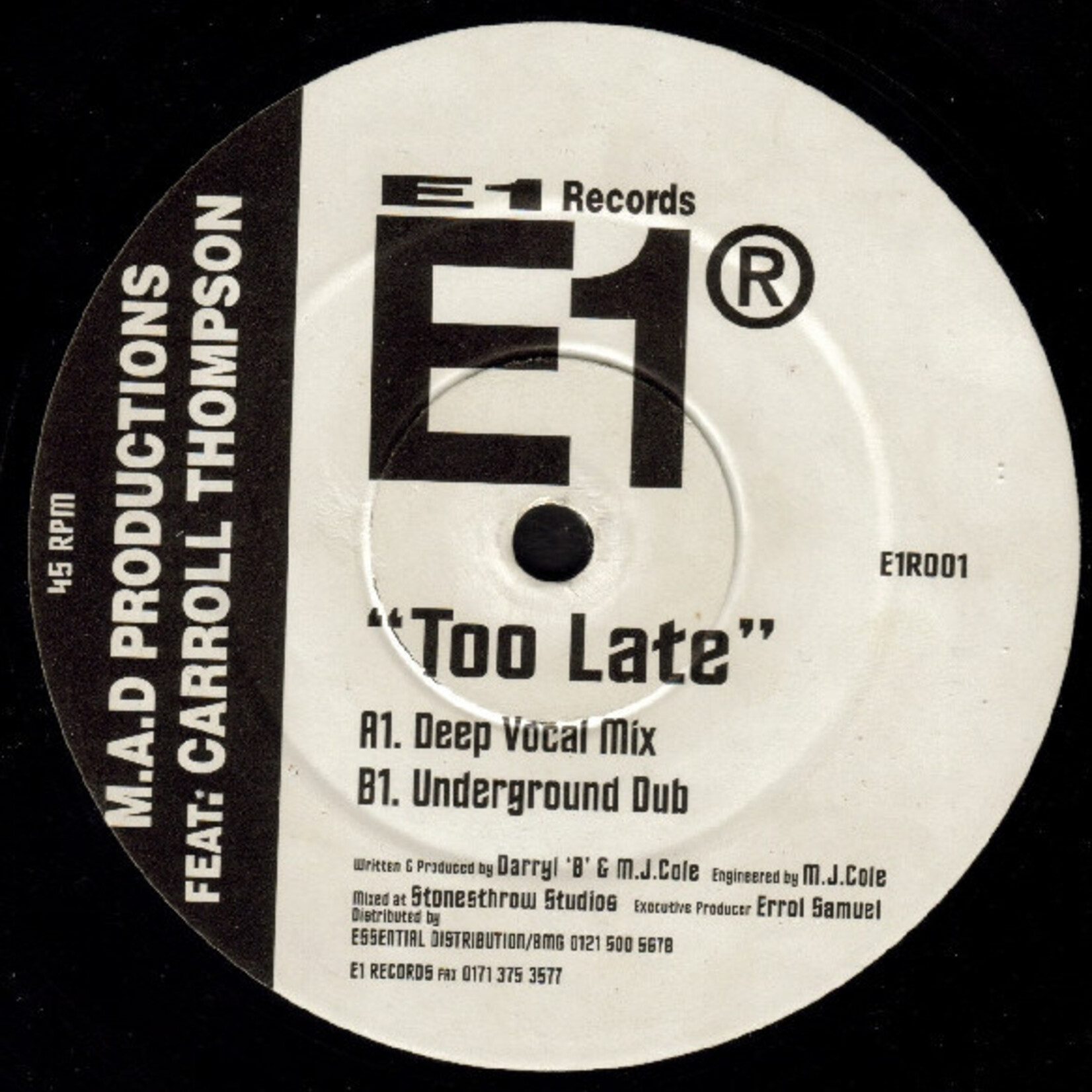 M.A.D Productions Feat. Carroll Thompson – Too Late