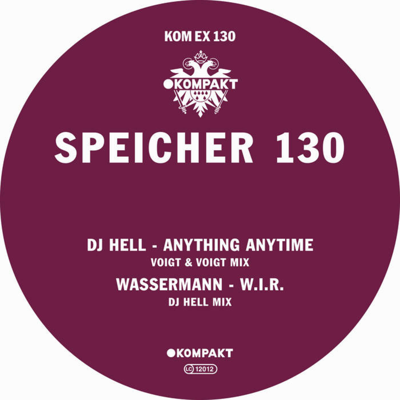 DJ Hell / Wassermann – Speicher 130