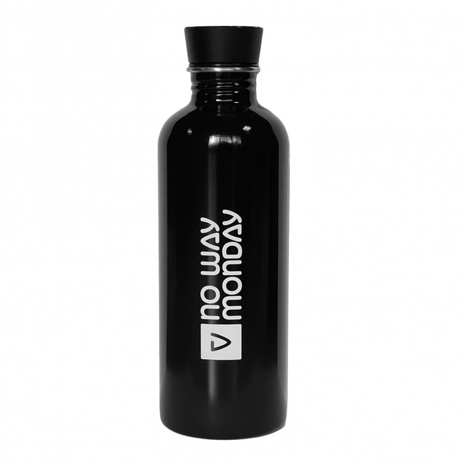 No Way Monday Stainless steel black drinking bottle