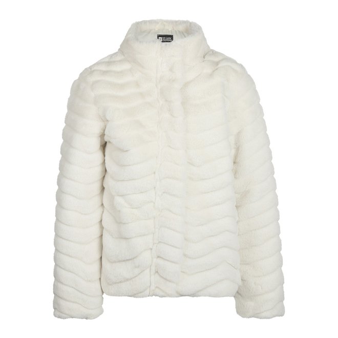 No Way Monday girls winter coat cream fake fur