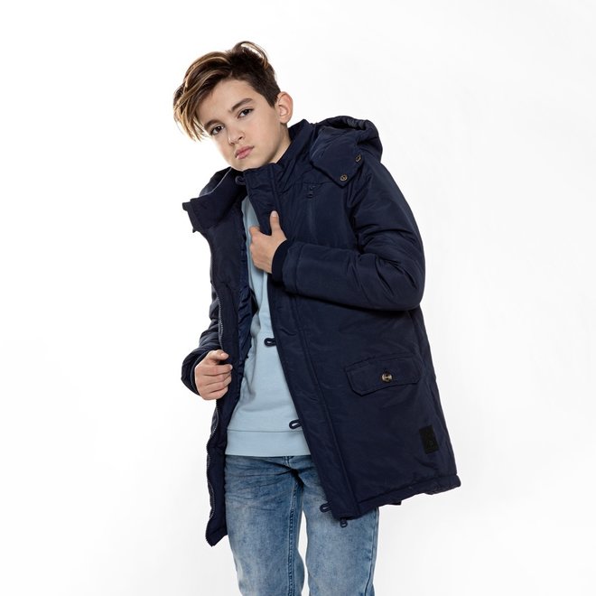 No Way Monday Jungen Jacke Parka Hoodie dunkelblau