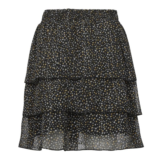 No Way Monday girls skirt dark grey polka dots