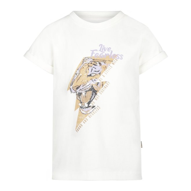 No Way Monday meisjes T-shirt off white