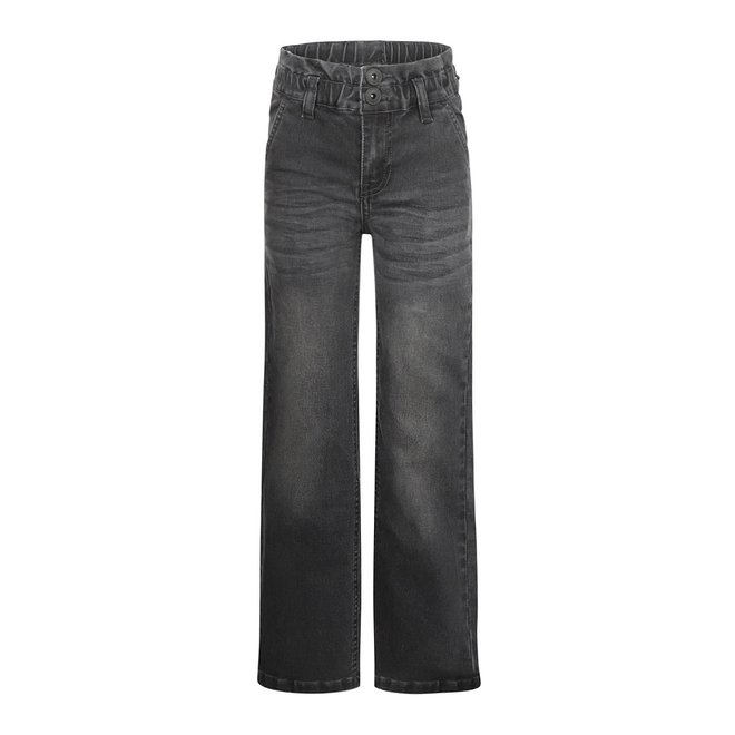 No Way Monday girls jeans dark grey wide fit paperbag