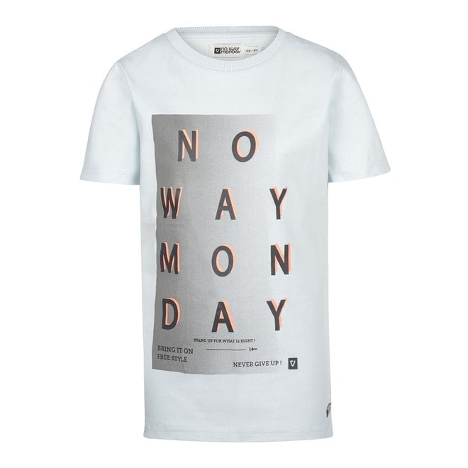 No Way Monday jongens T-shirt lichtblauw
