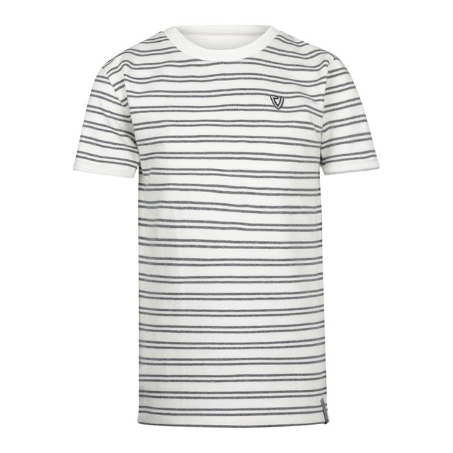 No Way Monday boys' T-shirt dark blue off white striped