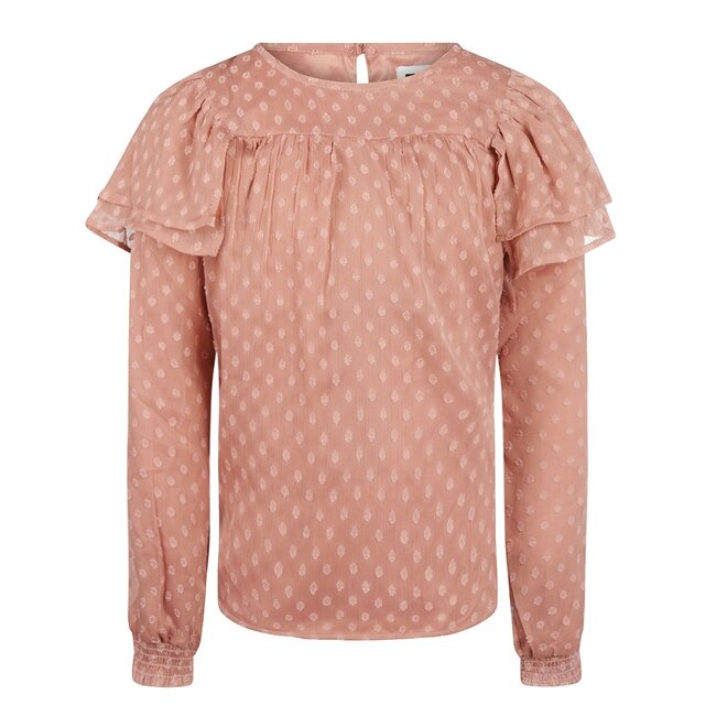 No Way Monday girls blouse old pink