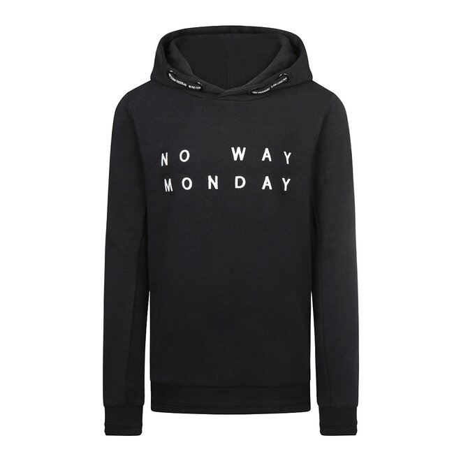 No Way Monday jongens hoodie zwart