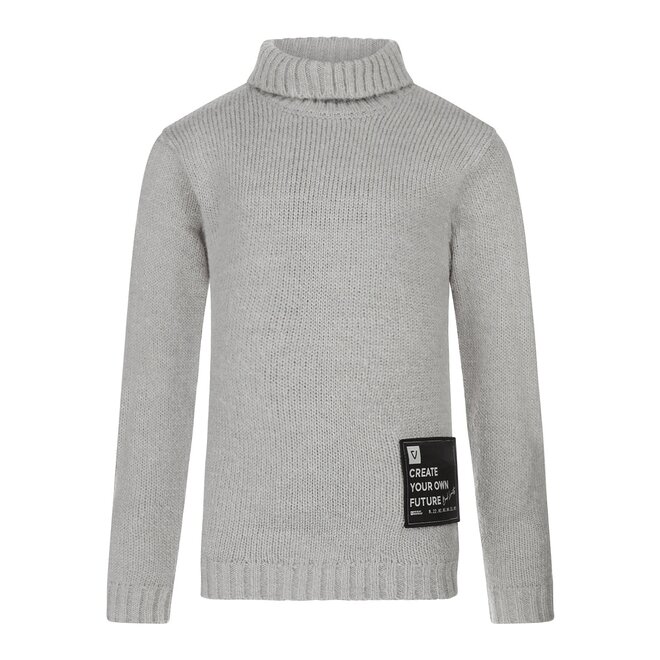 No Way Monday boys' turtleneck grey knitted