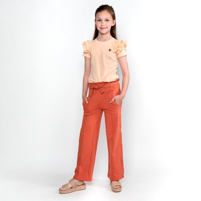 No Way Monday girls' T-shirt light orange