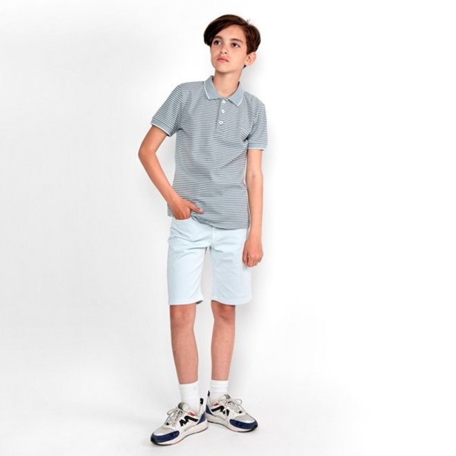 No Way Monday boys jeans shorts light blue slim fit