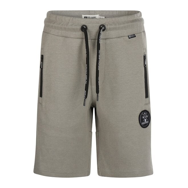 No Way Monday boys jogging shorts soft green black zip-up