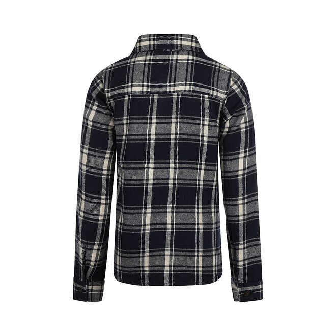 No Way Monday boys' blouse dark blue white checkered