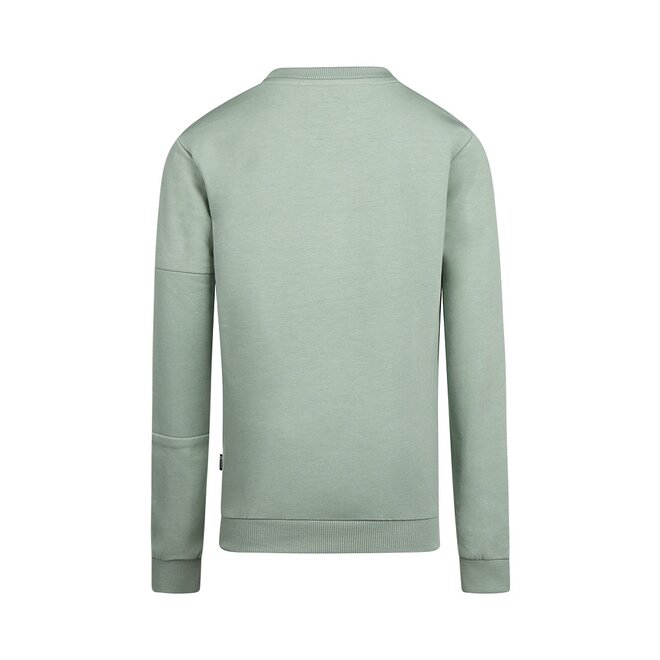 No Way Monday boys sweatshirt soft green pocket sleeve