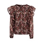 No Way Monday girls blouse brown pink flowers