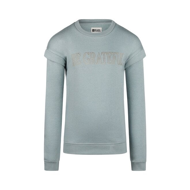 No Way Monday girls soft blue shoulder sweatshirt