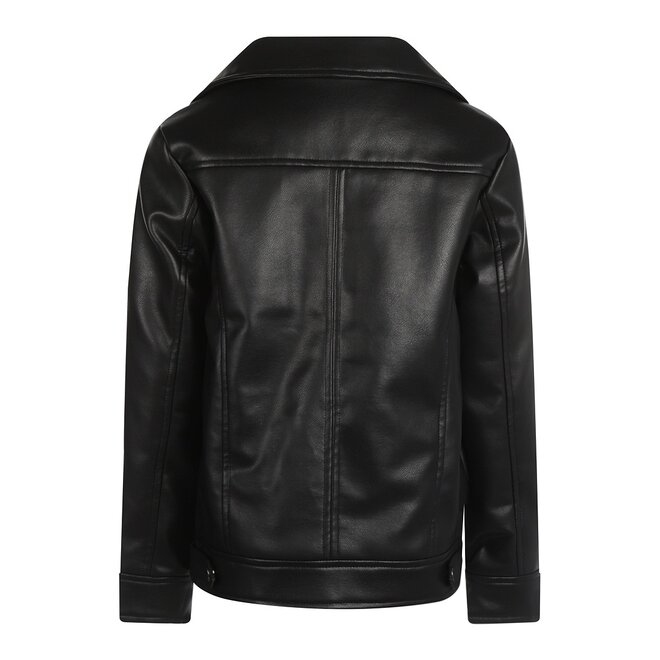 No Way Monday girls jacket black imitation leather