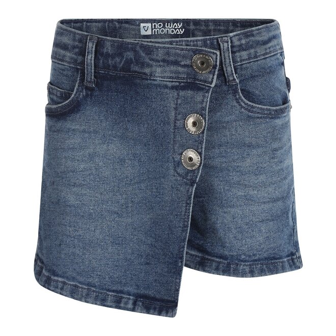 No Way Monday meisjes jeans skort blauw