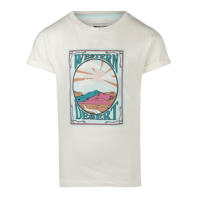 No Way Monday girls' T-shirt off white Western Desert