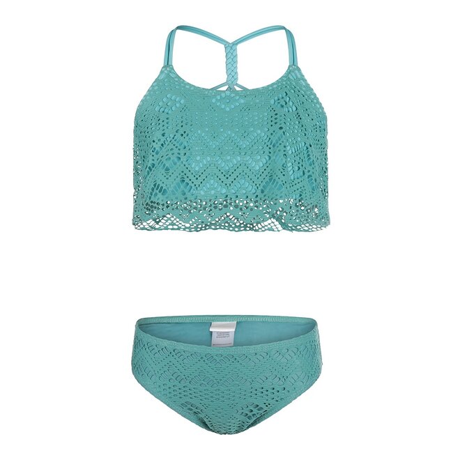 No Way Monday girls bikini blue green lace