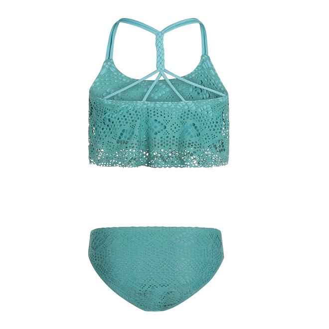 No Way Monday girls bikini blue green lace