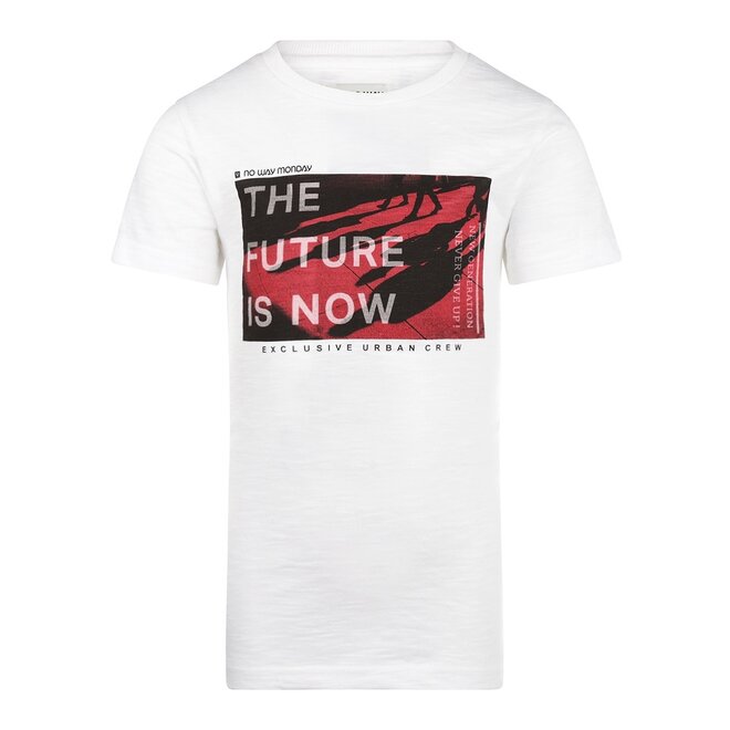 No Way Monday Jungen-T-Shirt weiß rot