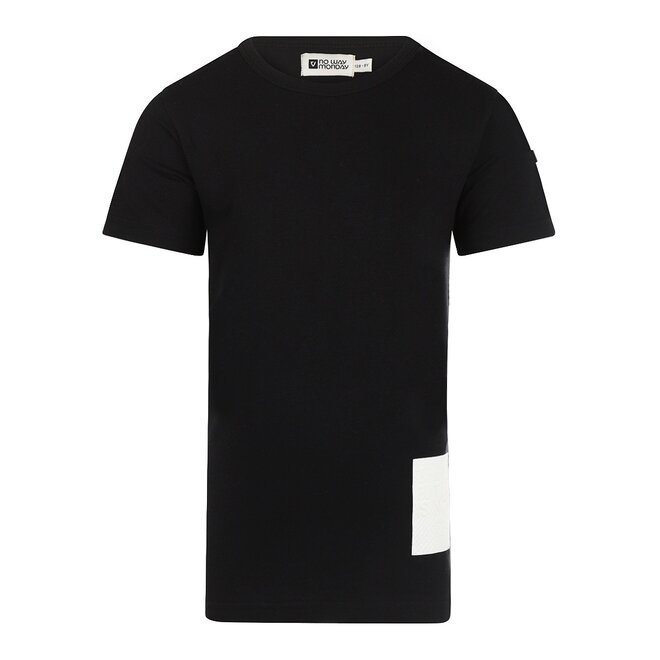 No Way Monday boys T-shirt black white detail