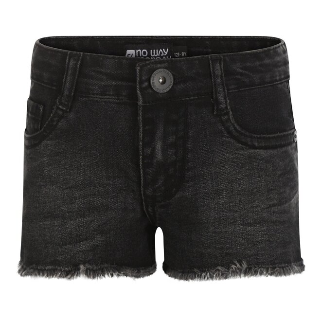 No Way Monday girls jeans shorts slim fit dark grey