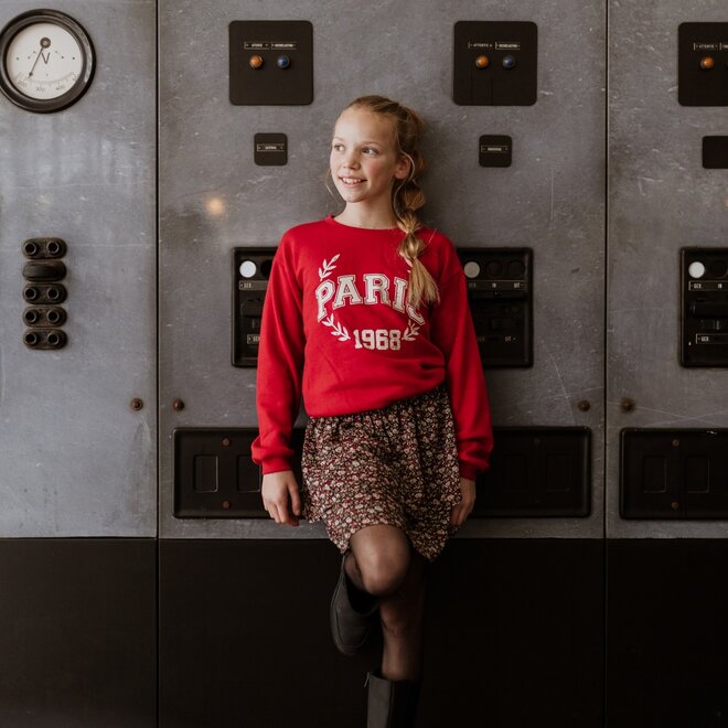 No Way Monday meisjes sweater rood Paris