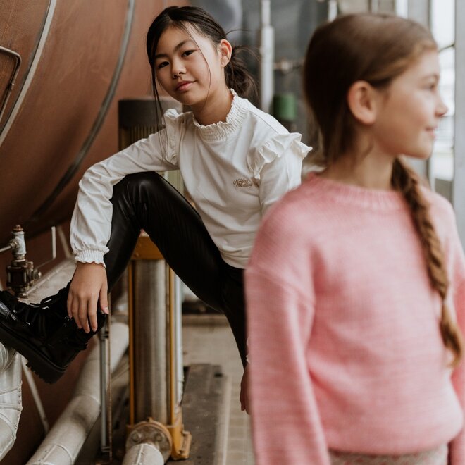 No Way Monday Mädchen Longsleeve off weiß Rollkragenpullover