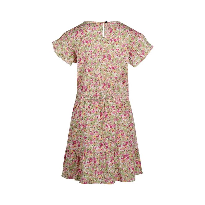 No Way Monday Mädchen Kleid grün rosa geblümt