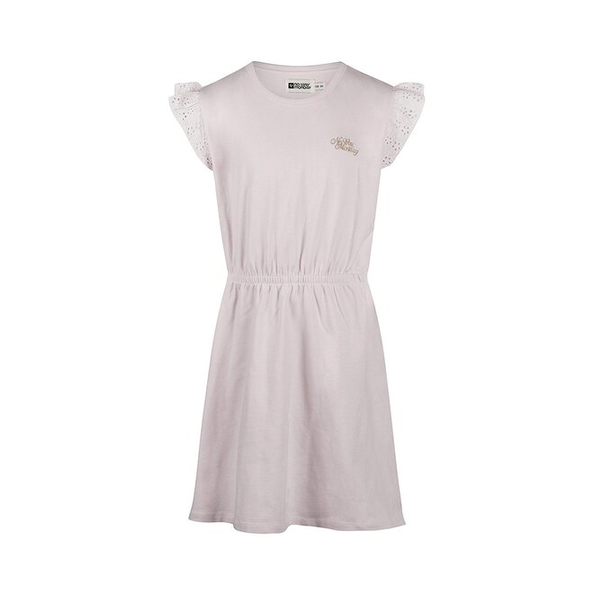 No Way Monday meisjes jurk lichtroze ruffles broderie