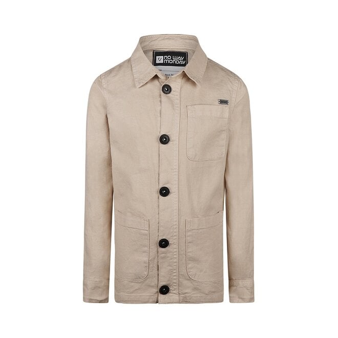 No Way Monday boys' outside blouse taupe linen