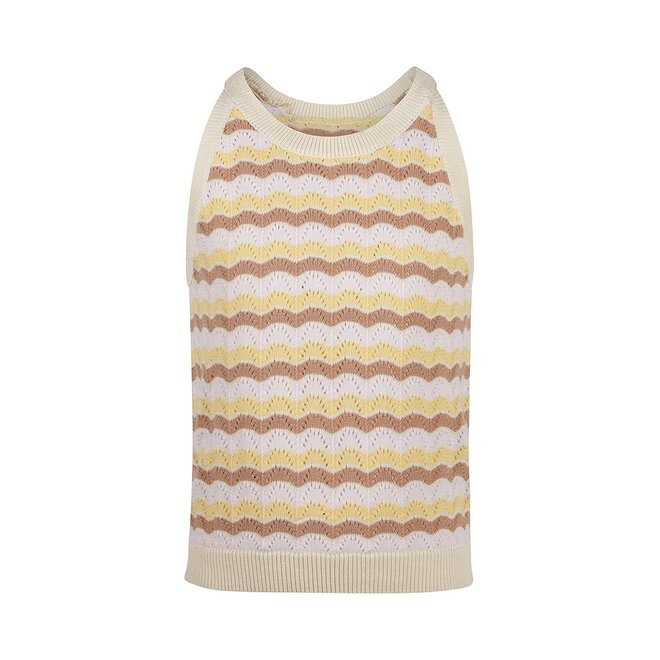 No Way Monday girls halter top multi colour light knit