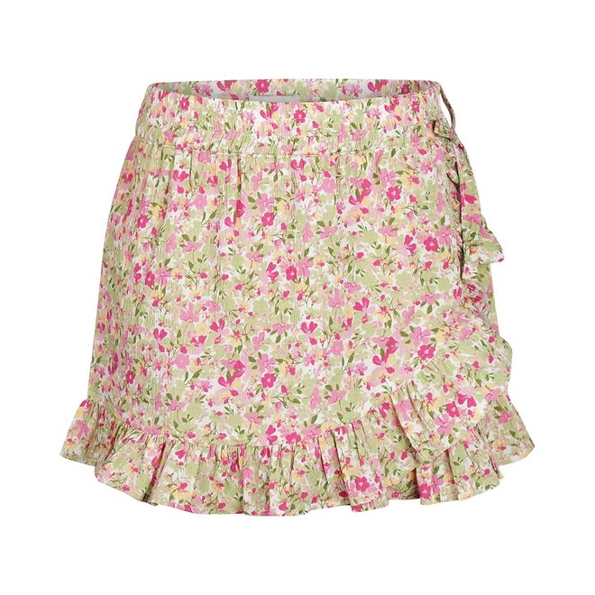 No Way Monday girls skort green pink floral print