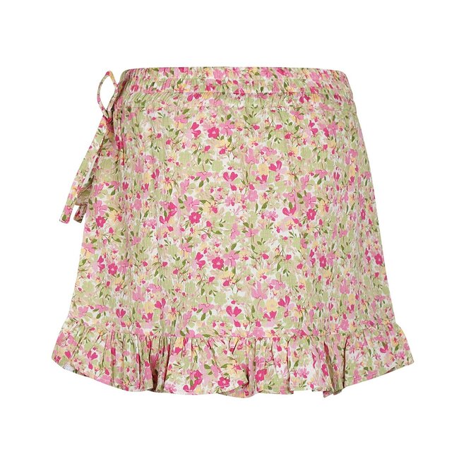 No Way Monday meisjes skort groen roze bloemetjes