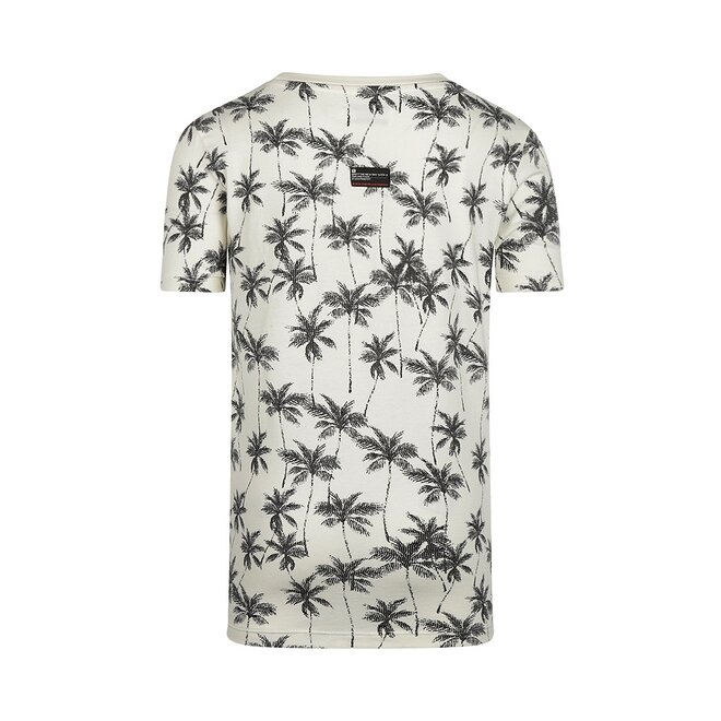 No Way Monday boys' T-shirt off white palm trees