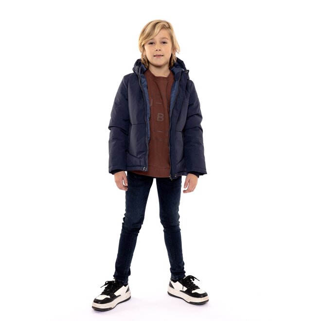 No Way Monday Jungen Jacke dunkelblau mit Kapuze