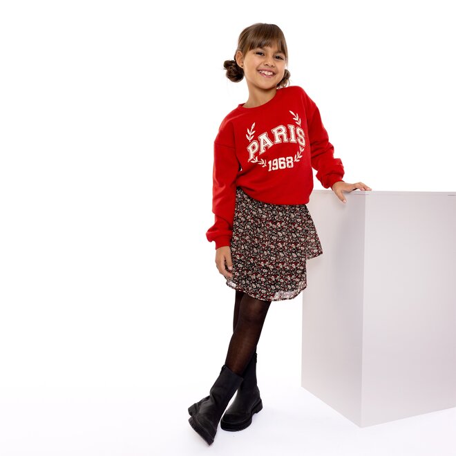 No Way Monday meisjes sweater rood Paris