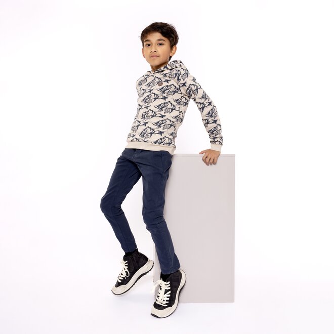 No Way Monday boys' trousers tapered fit dark blue