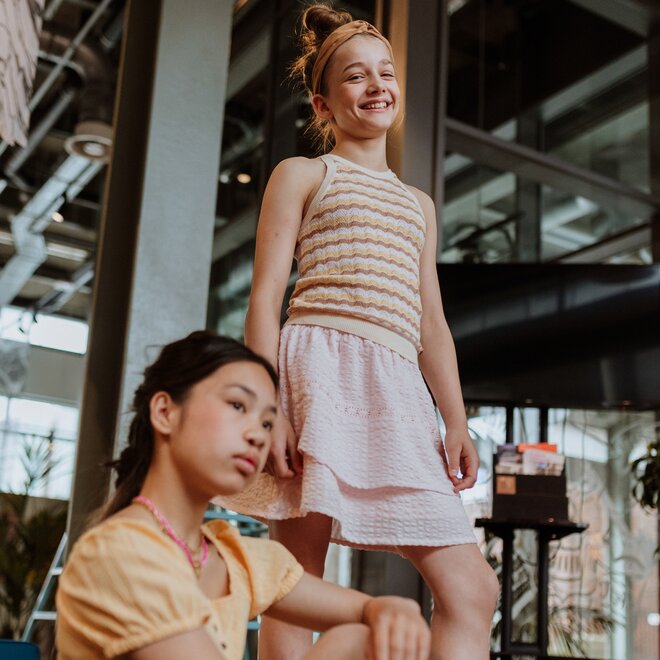 No Way Monday Mädchen Halfter Top mehrfarbig leicht gestrickt