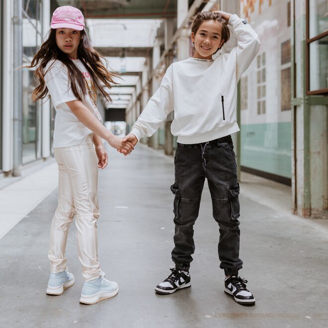 No Way Monday jongens jeans jogger zwart cargo